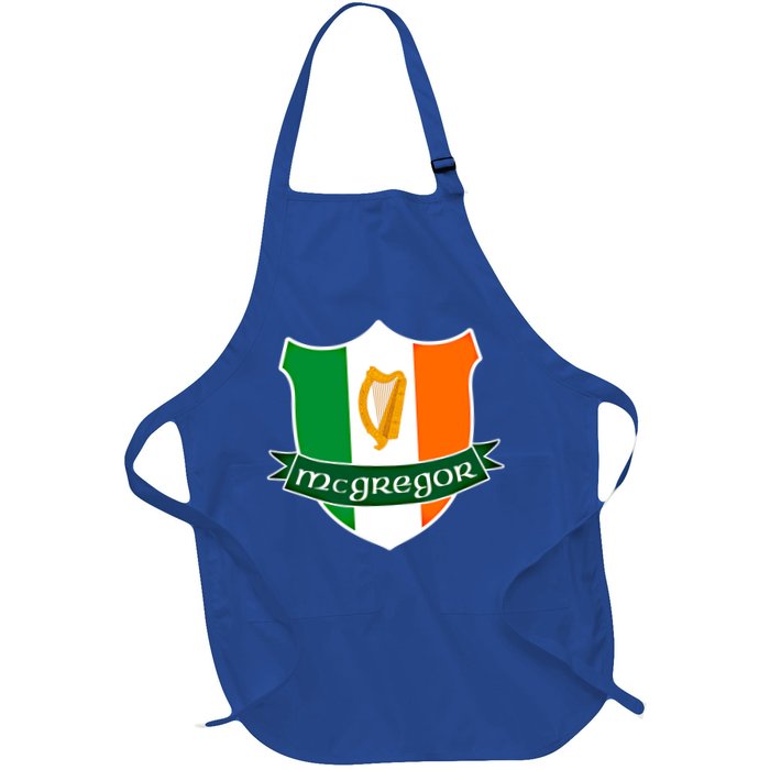 Mcgregor Name Irish Gift Irish Flag Harp Crest Apron