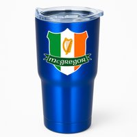 Mcgregor Name Irish Gift Irish Flag Harp Crest Tumbler