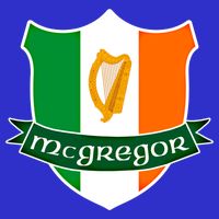 Mcgregor Name Irish Gift Irish Flag Harp Crest Poster