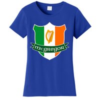 Mcgregor Name Irish Gift Irish Flag Harp Crest Women's T-Shirt