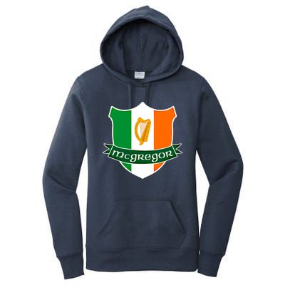 Mcgregor Name Irish Gift Irish Flag Harp Crest Women's Pullover Hoodie