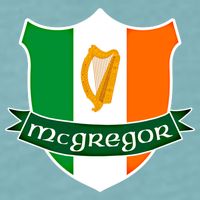 Mcgregor Name Irish Gift Irish Flag Harp Crest Sueded Cloud Jersey T-Shirt