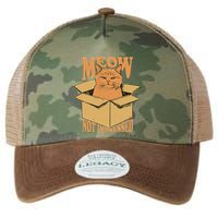 Meow Not Impressed Sarcastic Cat Meme Grumpy Feline In Box .Png Legacy Tie Dye Trucker Hat