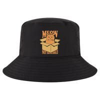 Meow Not Impressed Sarcastic Cat Meme Grumpy Feline In Box .Png Cool Comfort Performance Bucket Hat
