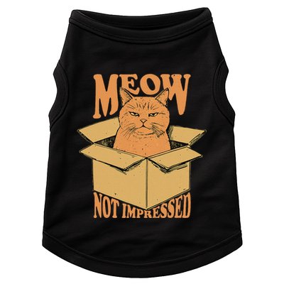 Meow Not Impressed Sarcastic Cat Meme Grumpy Feline In Box .Png Doggie Tank