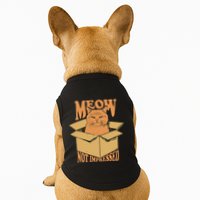 Meow Not Impressed Sarcastic Cat Meme Grumpy Feline In Box .Png Doggie Tank
