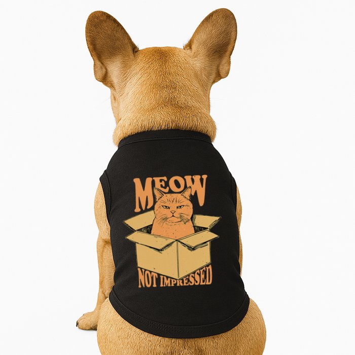 Meow Not Impressed Sarcastic Cat Meme Grumpy Feline In Box .Png Doggie Tank
