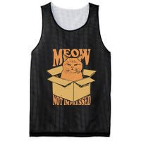 Meow Not Impressed Sarcastic Cat Meme Grumpy Feline In Box .Png Mesh Reversible Basketball Jersey Tank