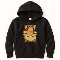 Meow Not Impressed Sarcastic Cat Meme Grumpy Feline In Box .Png Kids Hoodie