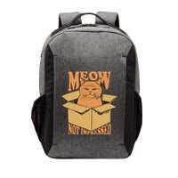 Meow Not Impressed Sarcastic Cat Meme Grumpy Feline In Box .Png Vector Backpack