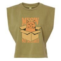 Meow Not Impressed Sarcastic Cat Meme Grumpy Feline In Box .Png Garment-Dyed Women's Muscle Tee