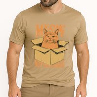 Meow Not Impressed Sarcastic Cat Meme Grumpy Feline In Box .Png Performance Shirt