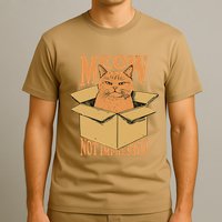 Meow Not Impressed Sarcastic Cat Meme Grumpy Feline In Box .Png T-Shirt