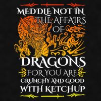 Meddle Not In The Affairs Of Dragons Ladies PosiCharge Tri-Blend Wicking Tank