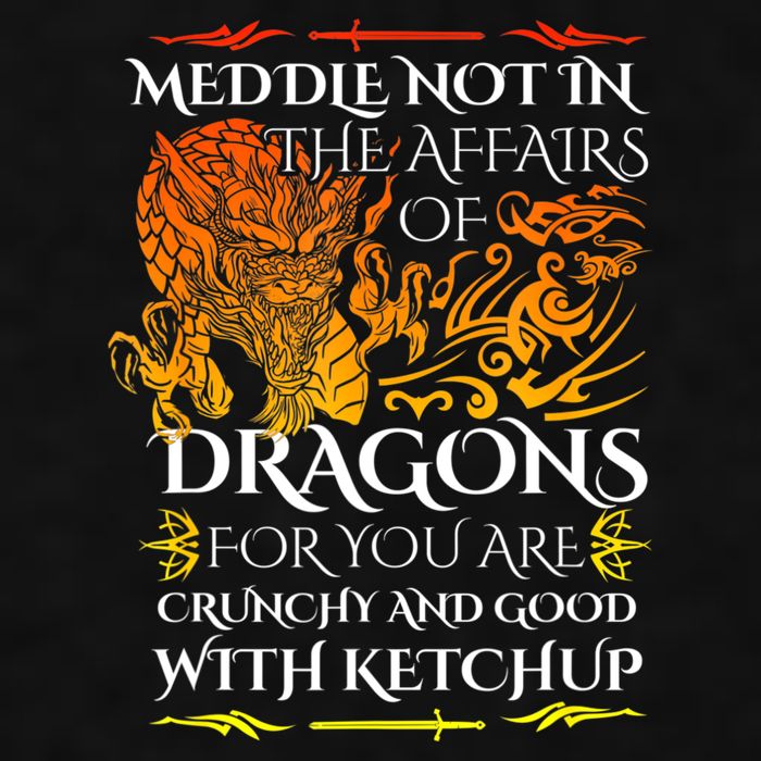 Meddle Not In The Affairs Of Dragons Ladies PosiCharge Tri-Blend Wicking Tank
