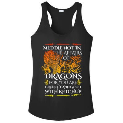 Meddle Not In The Affairs Of Dragons Ladies PosiCharge Competitor Racerback Tank