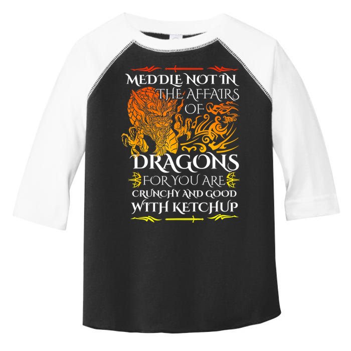 Meddle Not In The Affairs Of Dragons Toddler Fine Jersey T-Shirt