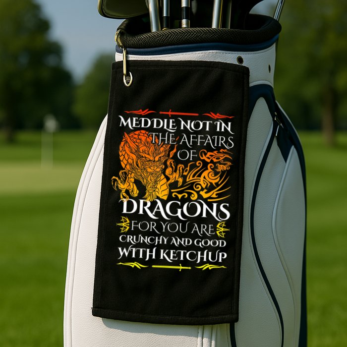 Meddle Not In The Affairs Of Dragons Golf Towel