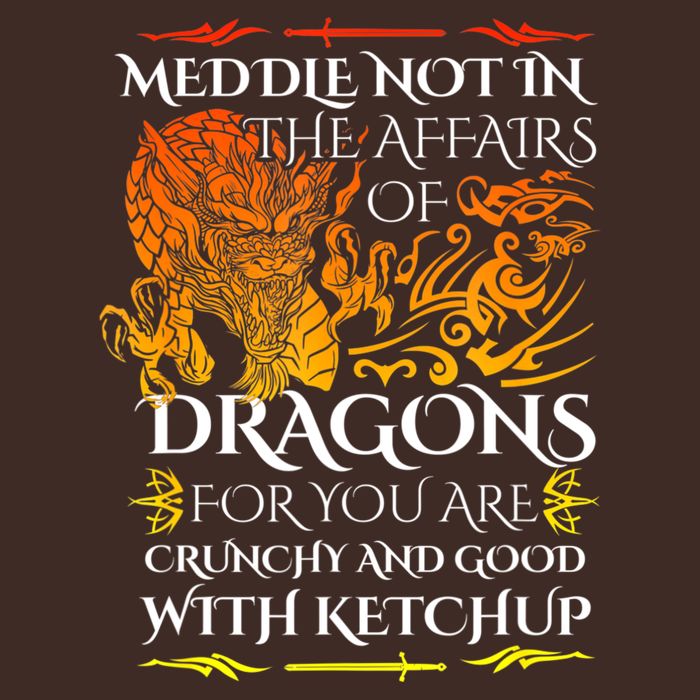 Meddle Not In The Affairs Of Dragons Full-Length Apron With Pockets
