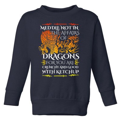 Meddle Not In The Affairs Of Dragons Toddler Sweatshirt