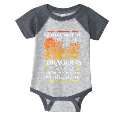 Meddle Not In The Affairs Of Dragons Infant Baby Jersey Bodysuit