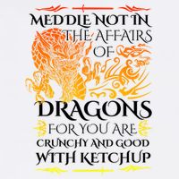Meddle Not In The Affairs Of Dragons Garment-Dyed Sweatshirt