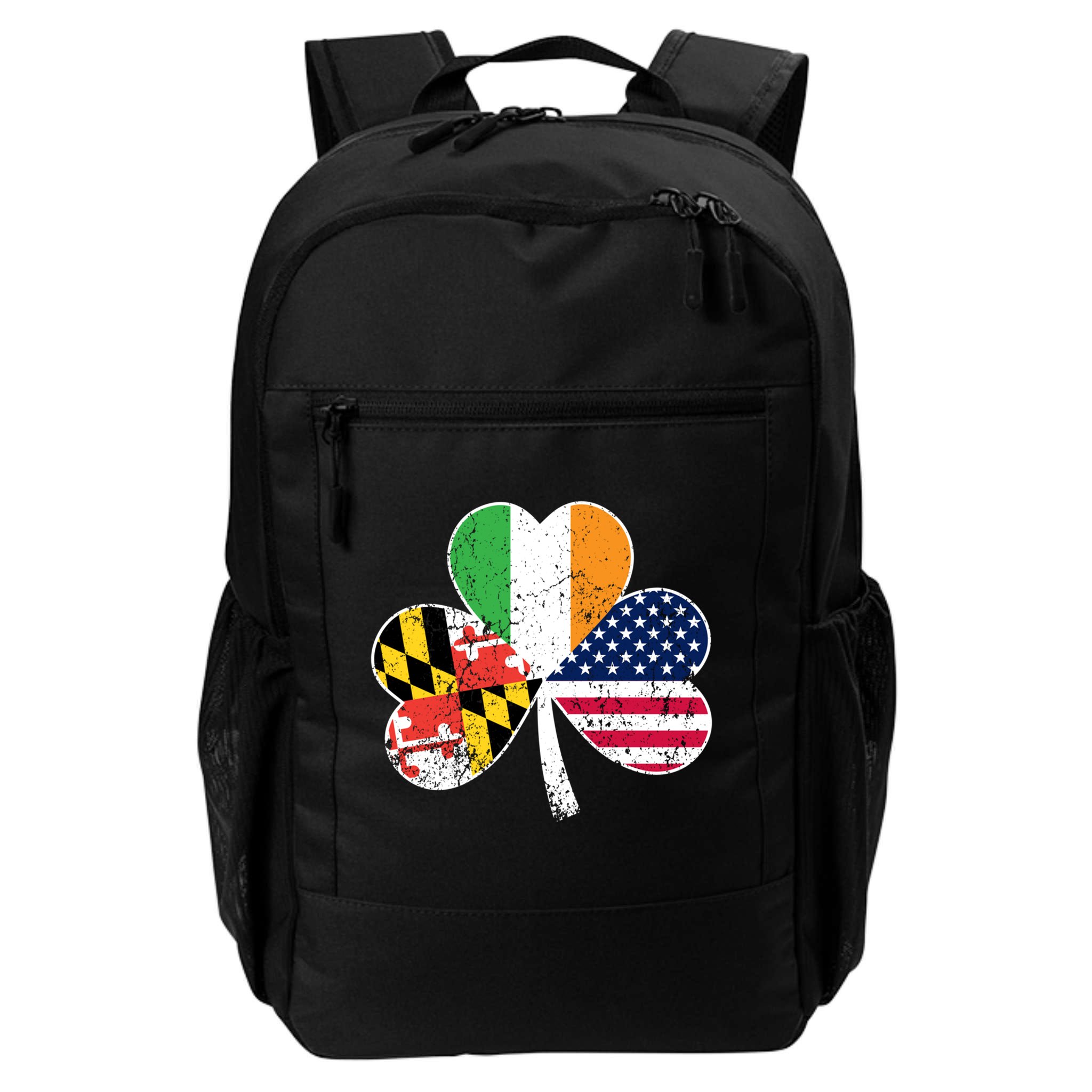Maryland Native Irish American Flag Shamrock St Patricks Day Cute Gift Backpack
