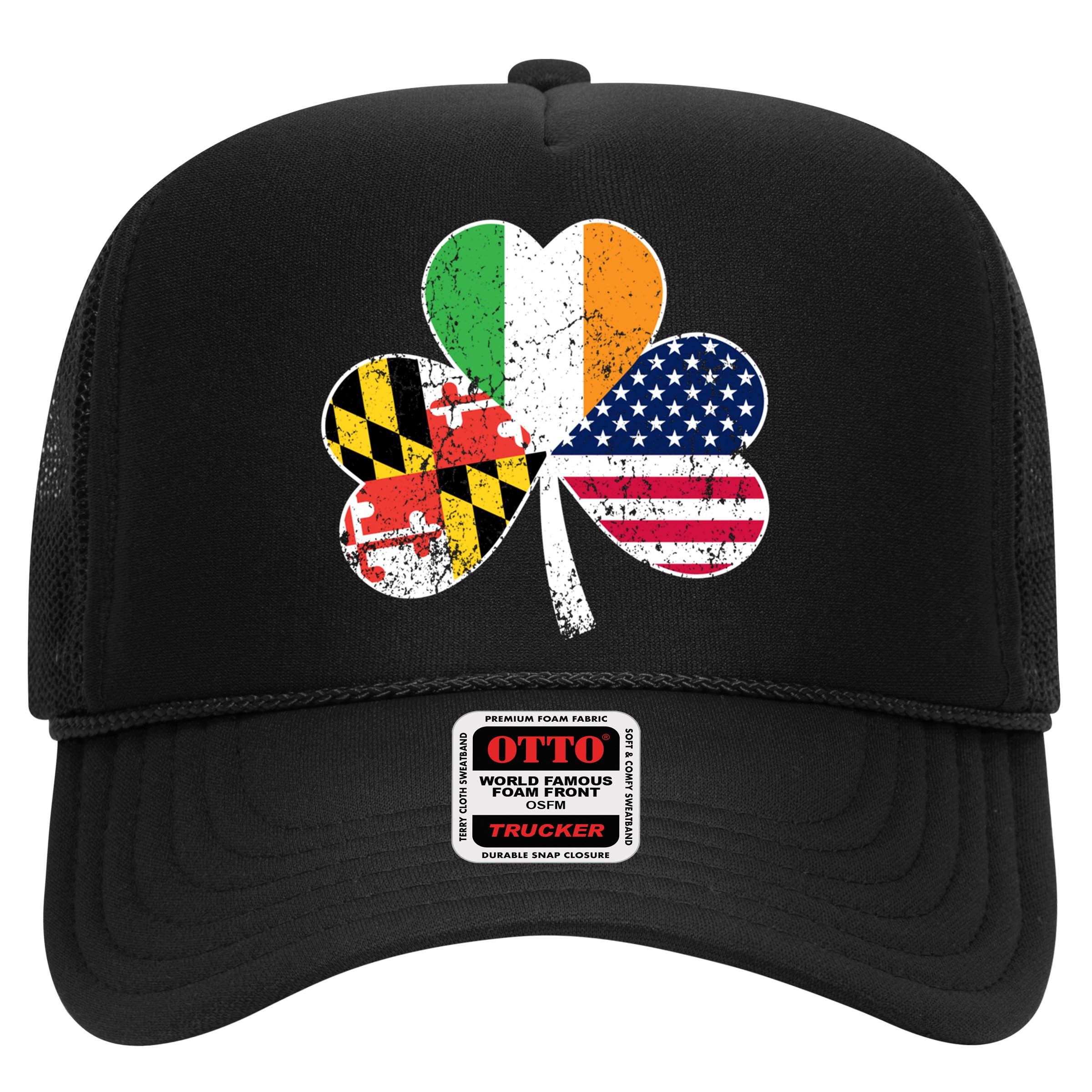 Maryland Native Irish American Flag Shamrock St Patricks Day Cute Gift Hat