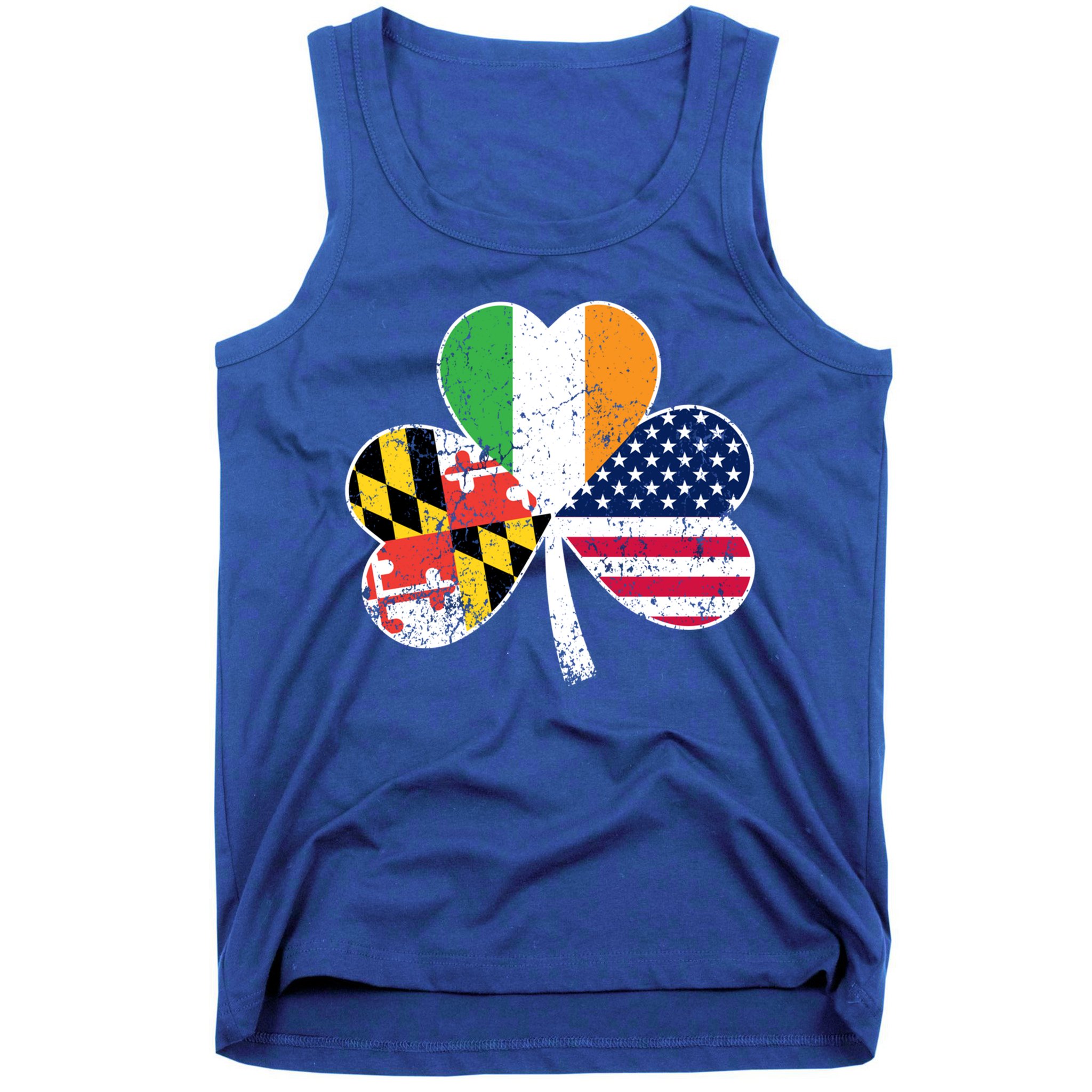 Maryland Native Irish American Flag Shamrock St Patricks Day Cute Gift Tank Top