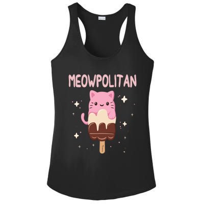 Meowpolitan Neapolitan Ice Cream Cute Gift Ladies PosiCharge Competitor Racerback Tank