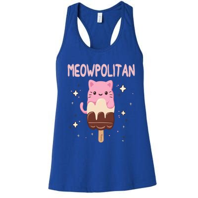 Meowpolitan Neapolitan Ice Cream Cute Gift Women's Racerback Tank