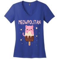 Meowpolitan Neapolitan Ice Cream Cute Gift Women's V-Neck T-Shirt