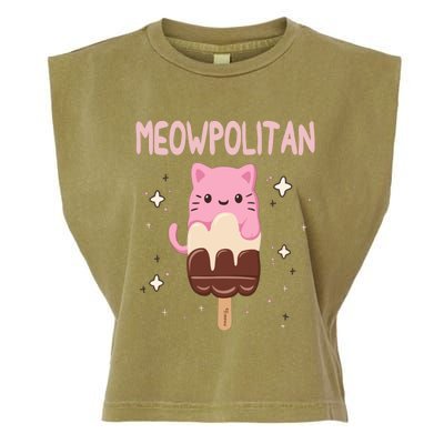 Meowpolitan Neapolitan Ice Cream Cute Gift Garment-Dyed Women's Muscle Tee