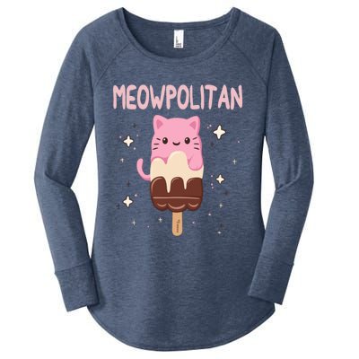 Meowpolitan Neapolitan Ice Cream Cute Gift Women's Perfect Tri Tunic Long Sleeve Shirt