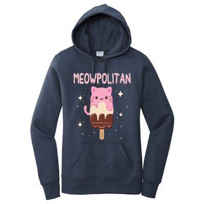 Meowpolitan Neapolitan Ice Cream Cute Gift Women's Pullover Hoodie