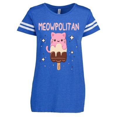 Meowpolitan Neapolitan Ice Cream Cute Gift Enza Ladies Jersey Football T-Shirt