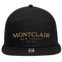 Montclair New Jersey Nj Hometown 7 Panel Mesh Trucker Snapback Hat