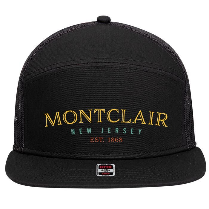 Montclair New Jersey Nj Hometown 7 Panel Mesh Trucker Snapback Hat