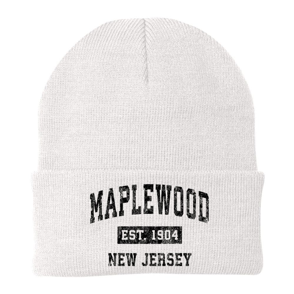 Maplewood New Jersey Nj Vintage Established Sports Design Beanie