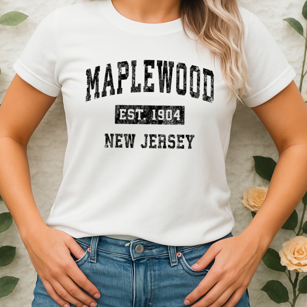 Maplewood New Jersey Nj Vintage Established Sports Design Womens T-Shirt