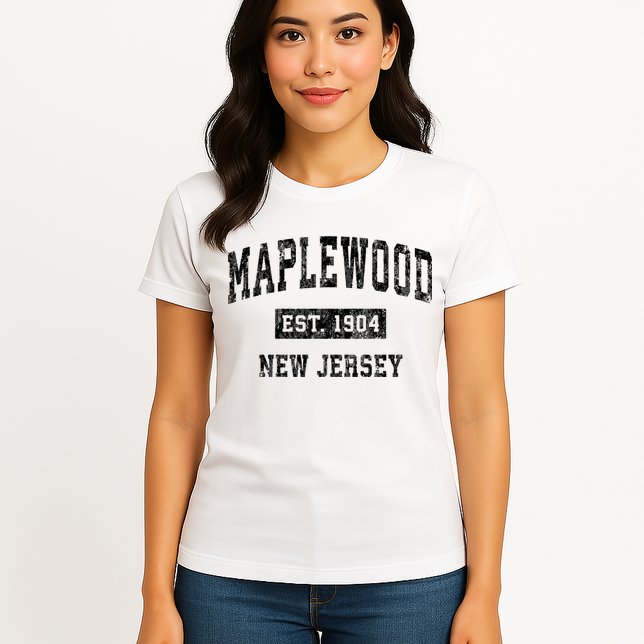 Maplewood New Jersey Nj Vintage Established Sports Design Womens T-Shirt