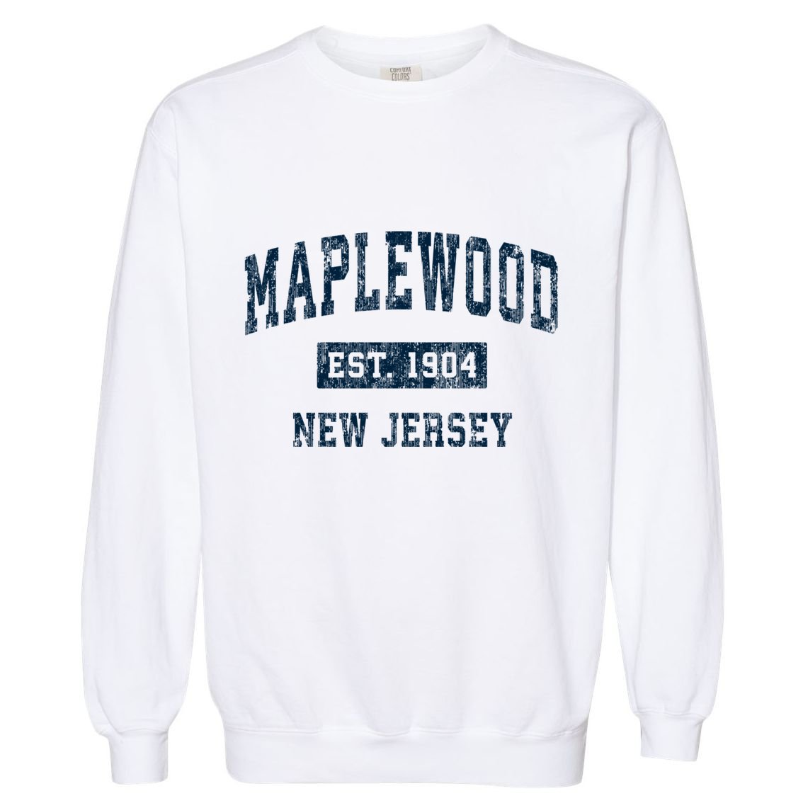 Maplewood New Jersey Nj Vintage Sports Garment-Dyed Sweatshirt