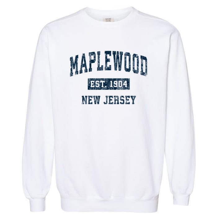 Maplewood New Jersey Nj Vintage Sports Garment-Dyed Sweatshirt