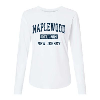 Maplewood New Jersey Nj Vintage Sports Womens Cotton Relaxed Long Sleeve T-Shirt