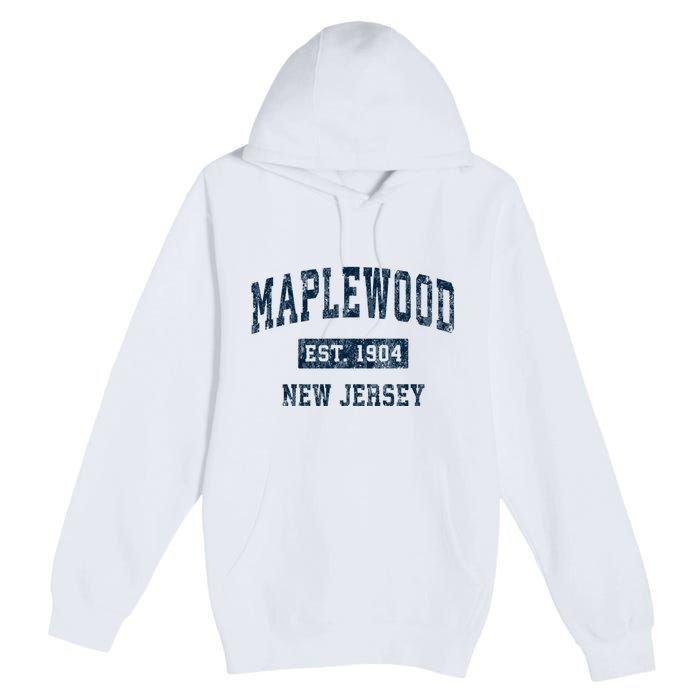 Maplewood New Jersey Nj Vintage Sports Premium Pullover Hoodie