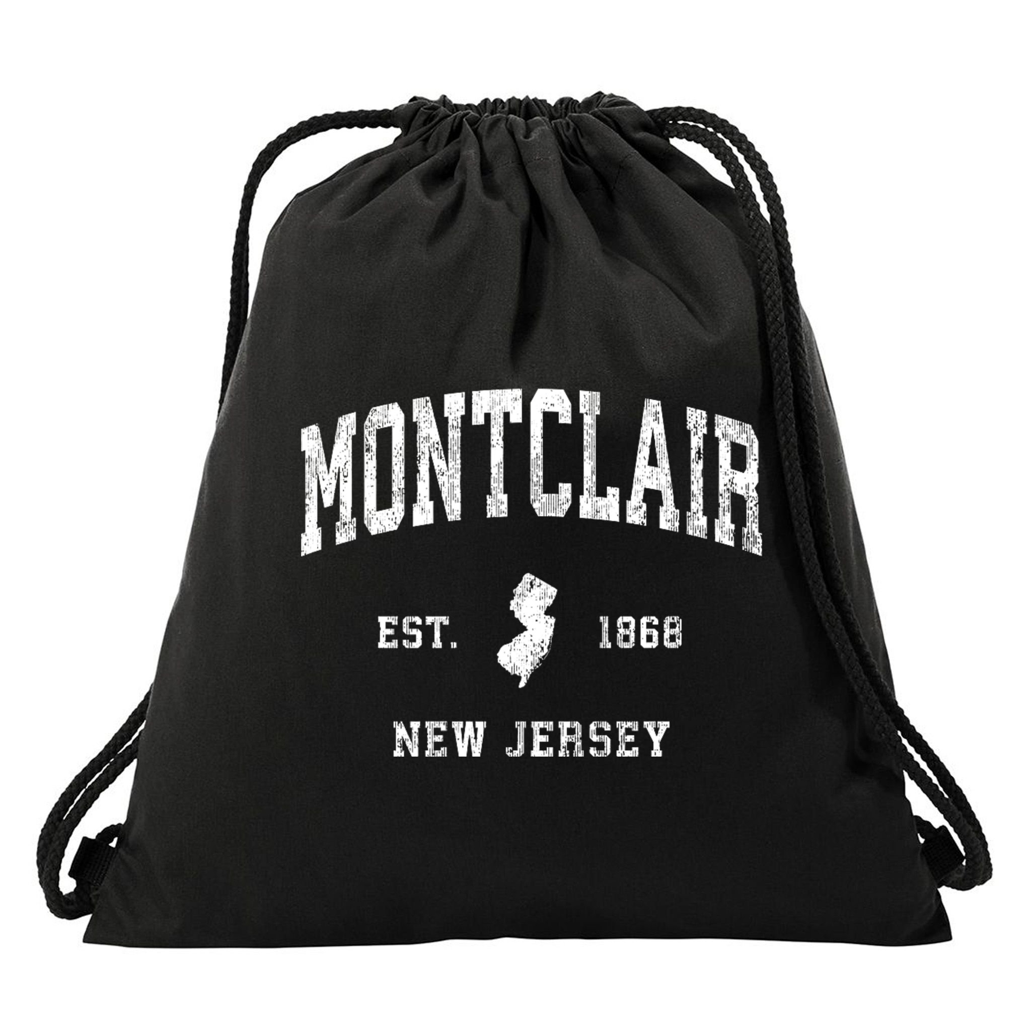 Montclair New Jersey Nj Vintage Established Athletic Sports Design Drawstring Bag