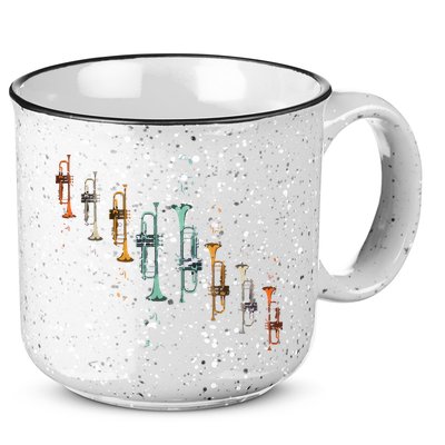 Music Notes Jazz Musician Trumpeter Gift Trumpet 15oz Campfire Ceramic Mug