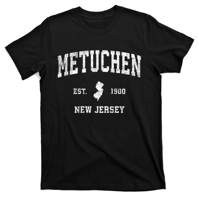 Metuchen New Jersey Nj Vintage Athletic Sports T-Shirt