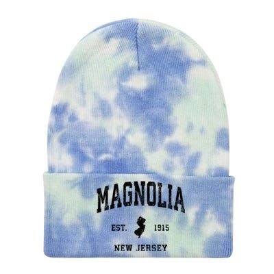 Magnolia New Jersey Nj Vintage Athletic Sports Tie Dye 12in Knit Beanie