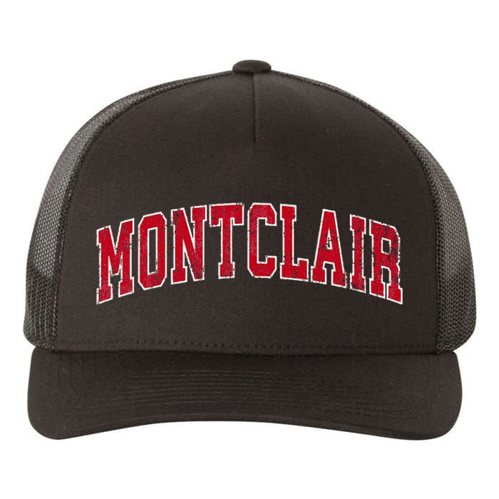 Montclair New Jersey Nj Vintage Sports Design Red Design Yupoong Adult 5-Panel Trucker Hat